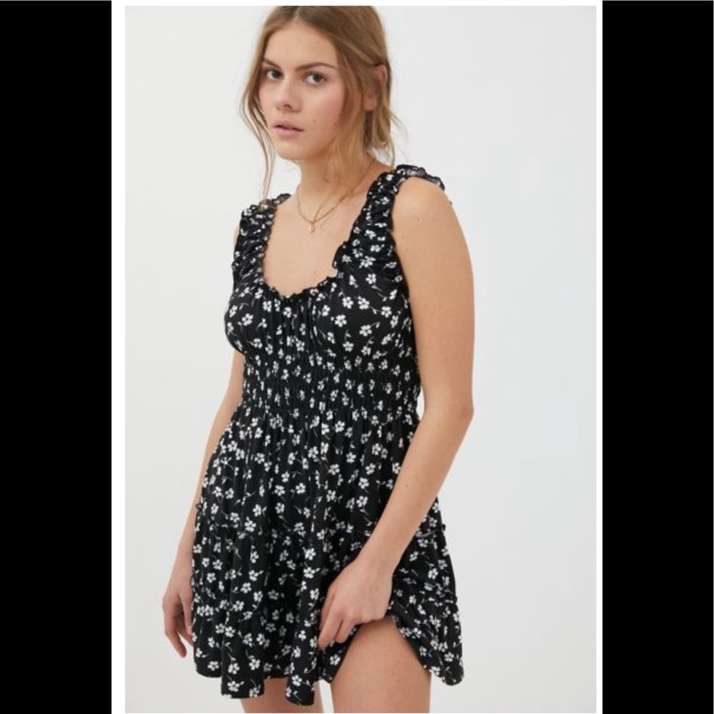 Urban Outfitters Lizzy Smocked Floral Dress